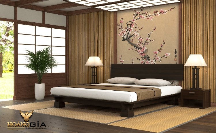 giường ngủ kiểu Nhật thanh lịch
