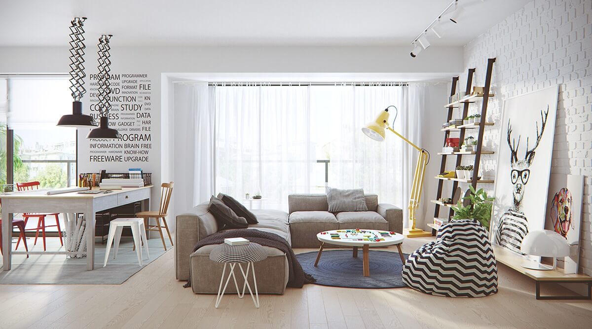 Mẫu phòng khách đẹp phong cách scandinavia đẹp nhất 2022
