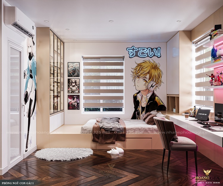 Không gian phòng ngủ đậm chất otaku